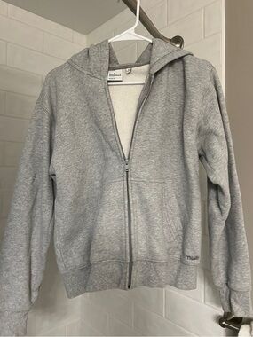 aritzia tna cozy sweatfleece zip up
